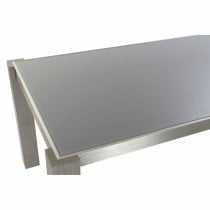 Table de Salle à Manger DKD Home Decor Verre Gris Aluminium Chêne Verre trempé (162 x 92 x 74 cm)