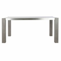 Dining Table DKD Home Decor Crystal Grey Aluminium Oak Tempered Glass (162 x 92 x 74 cm)