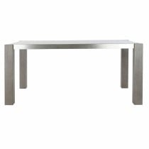 Table de Salle à Manger DKD Home Decor Verre Gris Aluminium Chêne Verre trempé (162 x 92 x 74 cm)