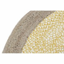 Carpet DKD Home Decor Brown White Yellow (148 x 148 x 1 cm)