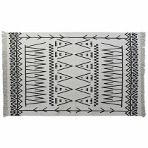 Tapis DKD Home Decor 160 x 250 x 0,7 cm Noir Polyester Coton Blanc Ikat Boho