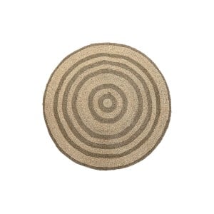 Tapis DKD Home Decor Beige Marron (150 x 1 x 150 cm)