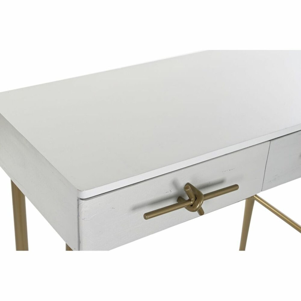 Console DKD Home Decor Blanc Multicouleur Doré Métal Fer Bois de manguier 30 x 40 cm 90 x 45 x 74 cm