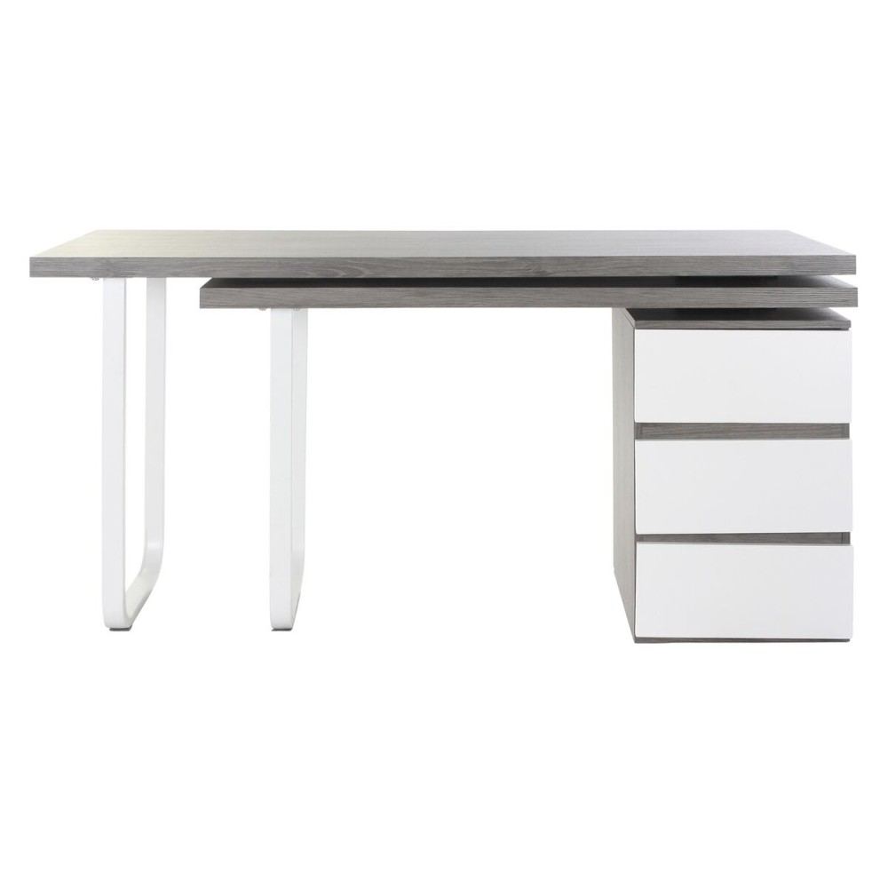 Desk DKD Home Decor Natural Grey Metal MDF (150 x 120 x 75 cm)