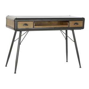 Bureau DKD Home Decor Naturel Gris clair Métal Sapin Bois d'épicéa 118 x 52 x 84 cm