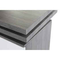 Desk DKD Home Decor Natural Grey Metal MDF (150 x 120 x 75 cm)