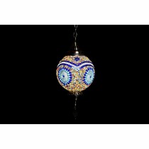 Suspension DKD Home Decor Verre Métal 20 x 20 x 36 cm Multicouleur 50 W (2 Unités)