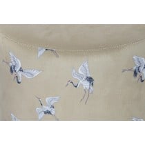 Repose-pied DKD Home Decor 32 x 32 x 38 cm Gris Doré Métal Oiseau Oriental Moutarde (2 Unités)