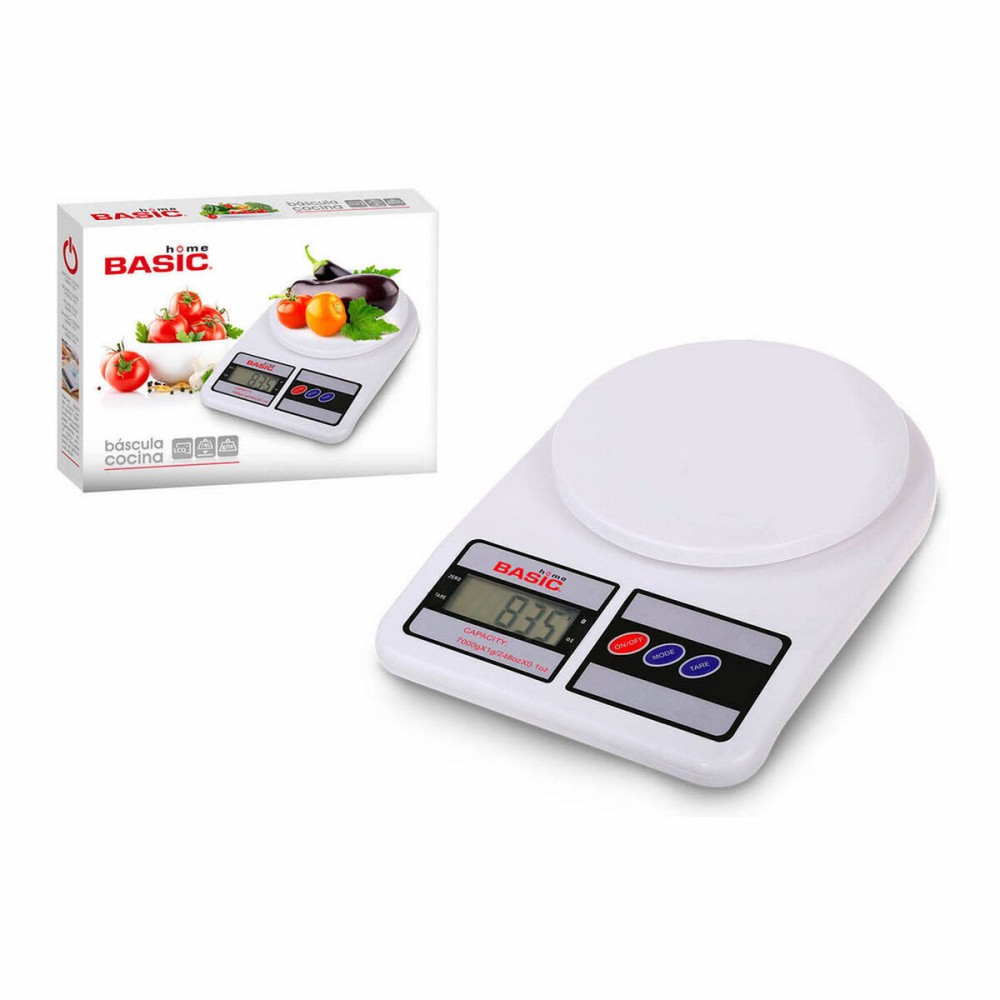 kitchen scale Basic Home Digital LCD 7 kg White (23 x 16 x 3,6 cm)