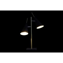 Lampe de bureau DKD Home Decor Noir Doré Métal 25 W 220 V 38 x 16 x 64 cm