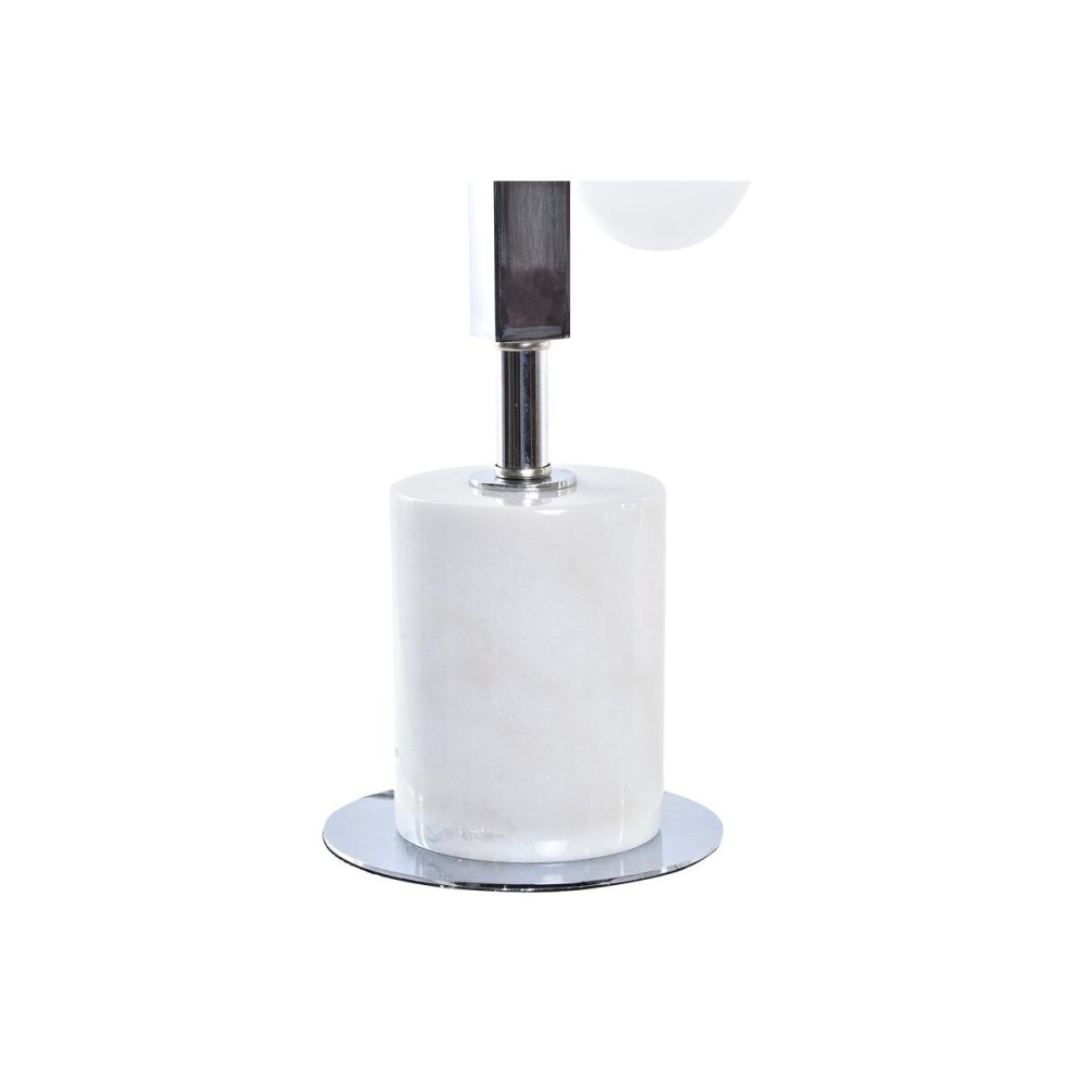 Desk lamp DKD Home Decor White Silver Crystal Marble 220 V 15 x 15 x 68 cm