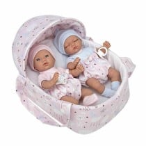 Babypuppe Arias Elegance Twins 28 cm Korb