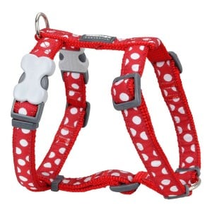 Hundegeschirr Red Dingo Style Rot Punkte 30-48 cm