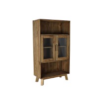 Étagère DKD Home Decor Verre Naturel Bois Recyclé 4 Etagères (90 x 40 x 160 cm)