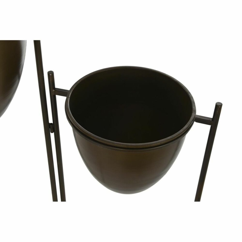 Cache-pot DKD Home Decor Noir Métal Cuivre Vintage (35 x 26,5 x 105 cm)