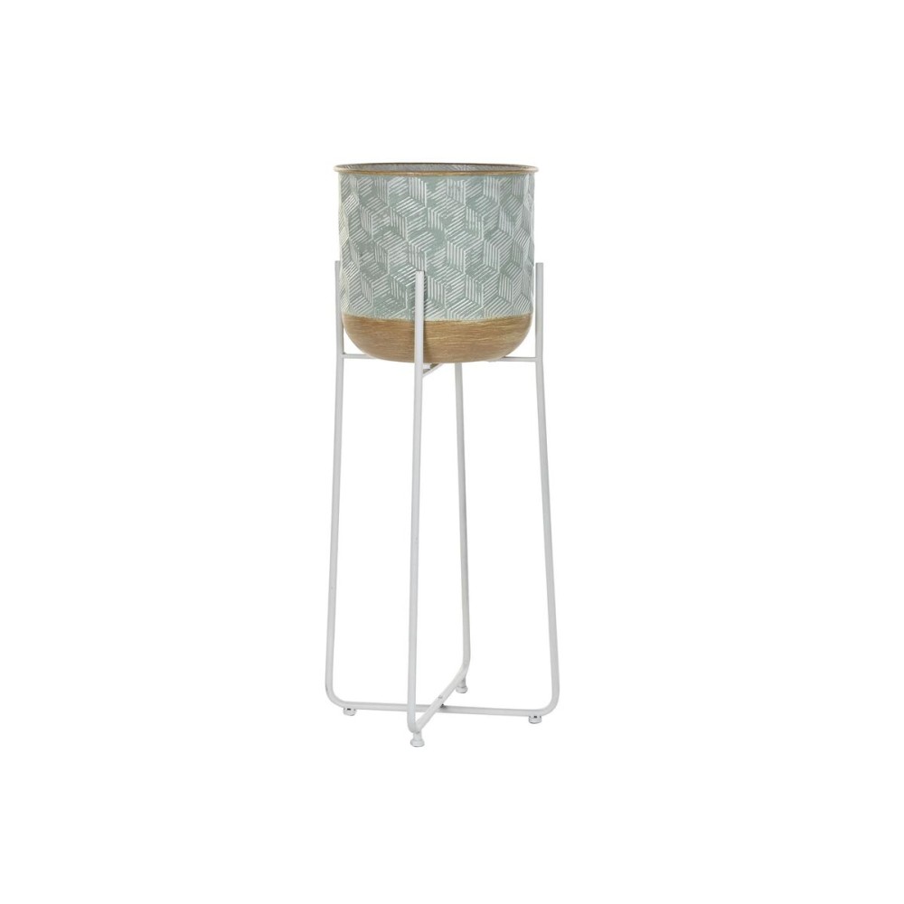 Cache-pot DKD Home Decor Bicolore Métal 35 x 35 x 91 cm Rond (2 Unités)