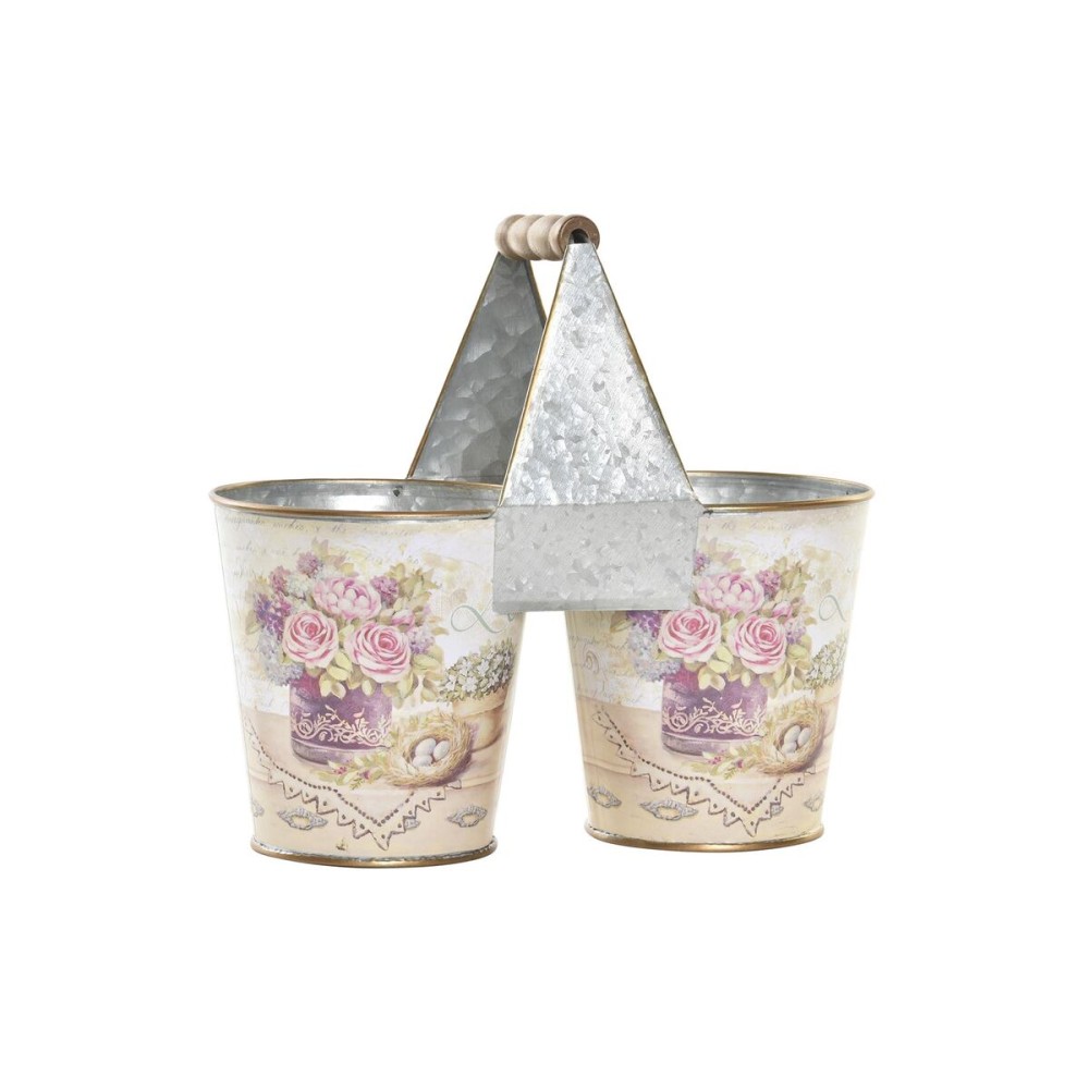 Cache-pot DKD Home Decor Rose Métal Shabby Chic 24 x 12 x 23 cm