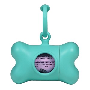 Pet Bag Dispenser United Pets Bon Ton Nano Classic Dog Aquamarine Recycled plastic (6 x 3 x 4 cm)