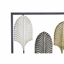 Wall Decoration DKD Home Decor Black Metal Multicolour Modern Leaf of a plant (35 x 2 x 90 cm)