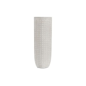 Vase DKD Home Decor 17 x 10 x 47 cm Blanc Résine Moderne