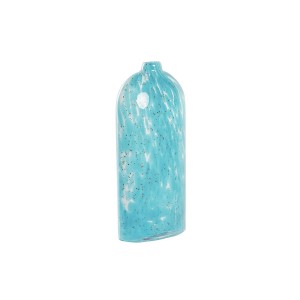 Vase DKD Home Decor Bleu Verre méditerranéen 12,5 x 6,5 x 28 cm