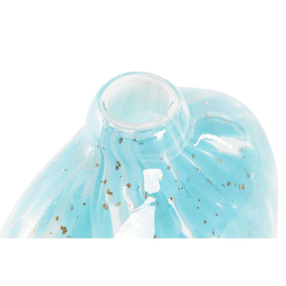 Vase DKD Home Decor Blue Crystal Mediterranean 12,5 x 6,5 x 28 cm