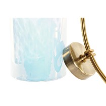 Vase DKD Home Decor Blau Gold Metall Kristall Mediterraner 19 x 15 x 33 cm