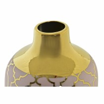 Vase DKD Home Decor Rosa Gold Porzellan Orientalisch Verchromt 13 x 13 x 26 cm