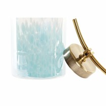 Vase DKD Home Decor Blue Golden Metal Crystal Mediterranean 19 x 15 x 41 cm