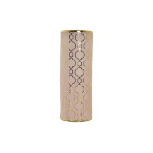 Vase DKD Home Decor 13,5 x 13,5 x 36 cm Porzellan Rosa Gold Orientalisch Verchromt