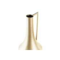 Vase DKD Home Decor Gold Metall Creme Tropical Pflanzenblatt (21 x 21 x 71 cm)