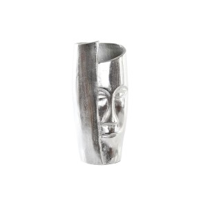 Vase DKD Home Decor Argenté Aluminium Moderne Visage 15 x 13 x 31 cm