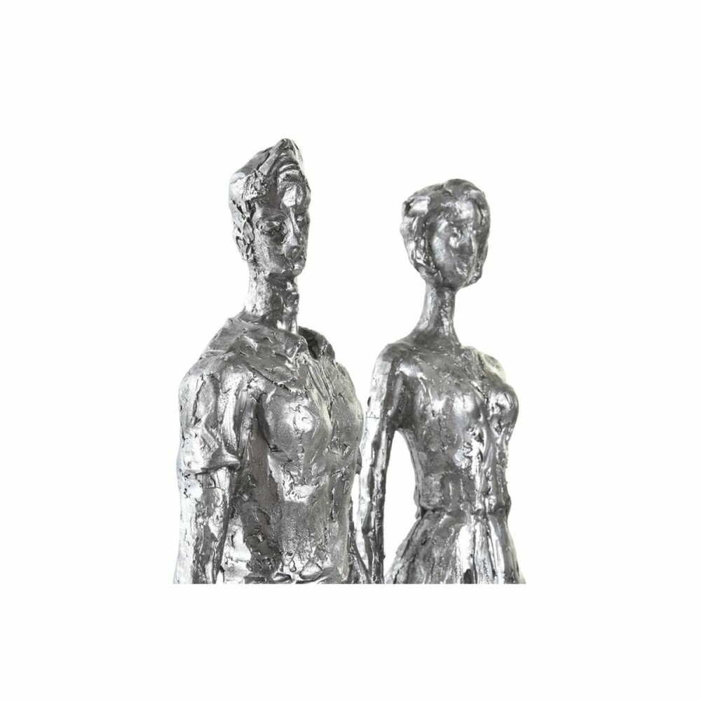 Decorative Figure DKD Home Decor Silver Black Resin Modern Family (26 x 11,5 x 41,5 cm)