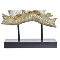 Deko-Figur DKD Home Decor Kofferraum 24 x 9 x 26 cm Eulen Schwarz Gold Weiß