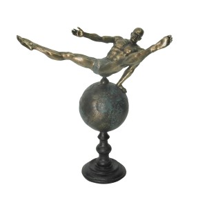 Decorative Figure DKD Home Decor World Golden Resin Gymnast Modern (29 x 16 x 33 cm)