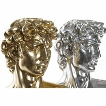 Decorative Figure DKD Home Decor 24,5 x 17,5 x 36 cm Silver Golden Bust Neoclassical (2 Units)