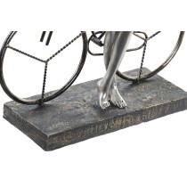 Deko-Figur DKD Home Decor Damen Silberfarben Fahrrad Metall Harz (27,5 x 9,5 x 34,5 cm)