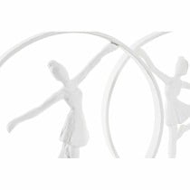 Deko-Figur DKD Home Decor 23 x 9 x 33 cm Weiß Ballett-Tänzerin (2 Stück)