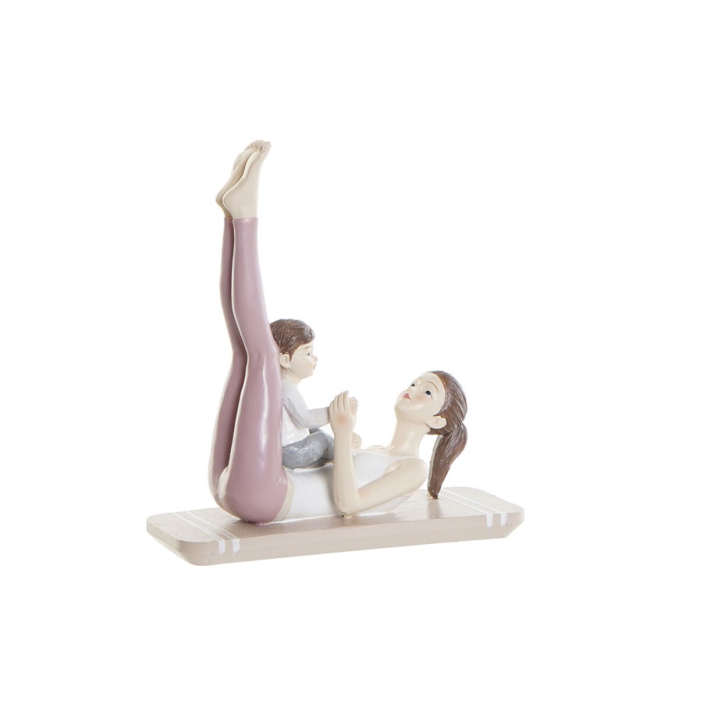 Deko-Figur DKD Home Decor Rosa Yoga Scandi 15,5 x 6,5 x 17 cm