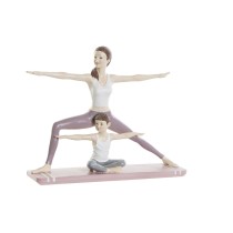 Figurine Décorative DKD Home Decor 24 x 6,5 x 19,5 cm Scandi Rose Yoga