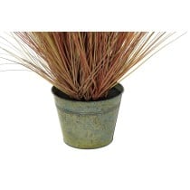 Decorative Plant DKD Home Decor Bucket 30 x 30 x 106 cm Orange Polyethylene Burgundy Brass (2 Units)