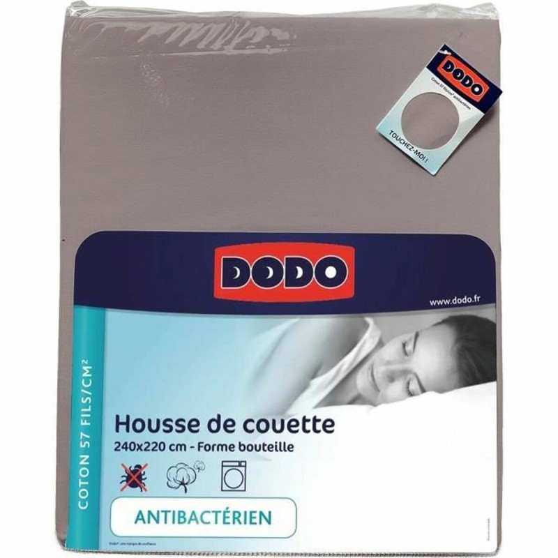 Housse de Couette DODO Antibactérien Taupe 240 x 220 cm