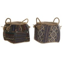 Panier DKD Home Decor 30 x 30 x 30 cm Fibre naturelle Boho (2 Unités)