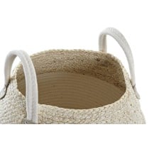 Basket DKD Home Decor 37 x 37 x 25 cm Natural Fibre