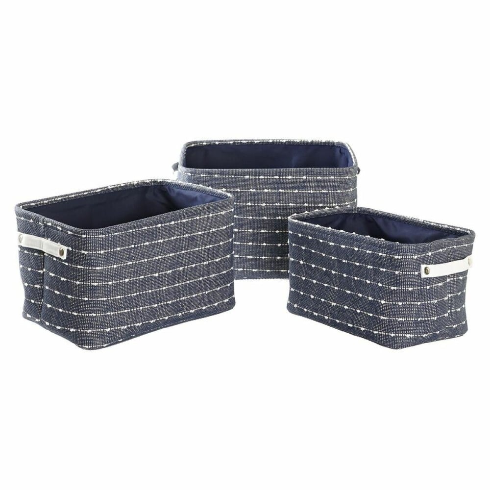 Set de basket DKD Home Decor 38 x 28 x 25 cm Polyester