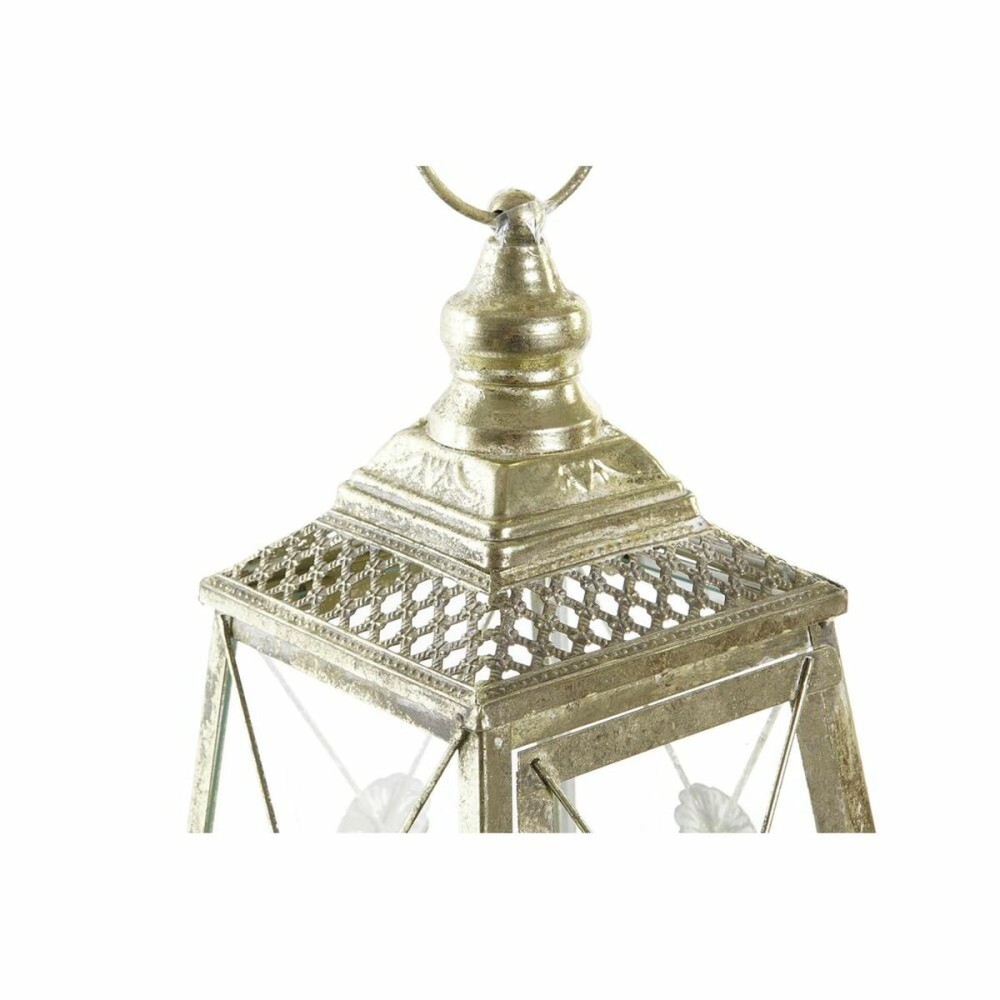 Lantern DKD Home Decor Crystal Golden Metal (18 x 18 x 36 cm)