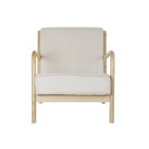 Armchair DKD Home Decor Beige Polyester MDF Wood (65 x 77 x 73 cm)