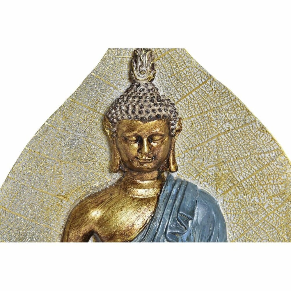 Decorative Figure DKD Home Decor Blue Red Orange Golden Buddha Oriental 15,5 x 5 x 20,7 cm (3 Units)