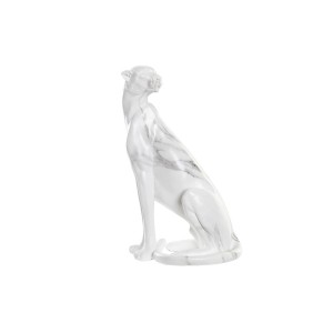 Figurine Décorative DKD Home Decor Gris Blanc Léopard Résine Marbre (25 x 18 x 41 cm)