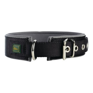 Dog collar Hunter Neoprene Reflect Black (39-46 cm)